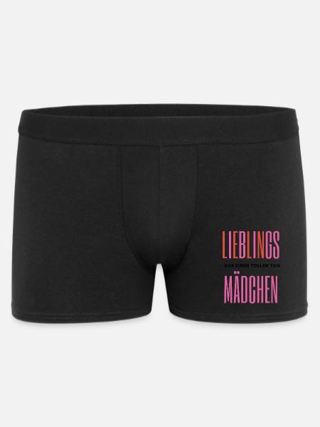 Lieblingsmädchen – Romantisches Typografie - Männer Boxer Shorts - Schwarz