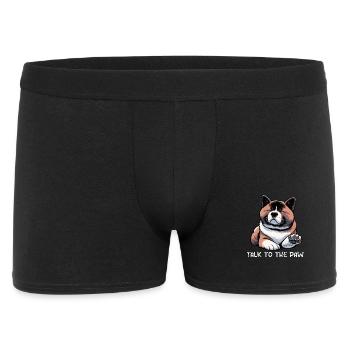 Talk To the Paw Akita Akitabesitzer Akitahund - Men's Boxer Shorts - black - Front