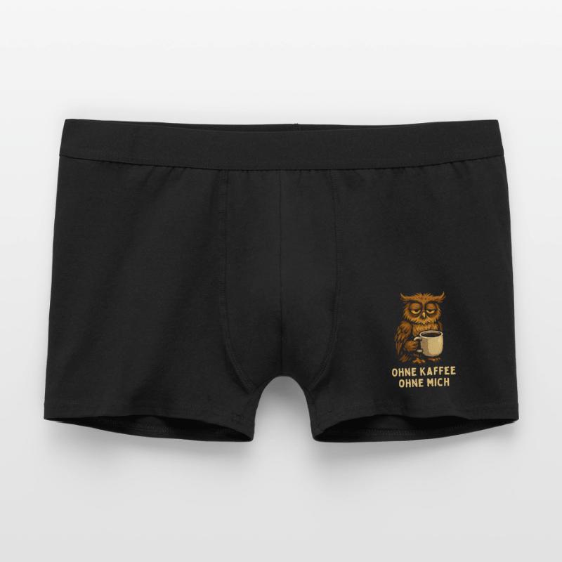 Nickernde Eule mit Kaffee Männer Boxer Shorts