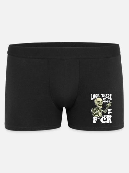 Halloween Skeleton Flying F*ck - Men's Boxer Shorts - black
