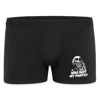 Who Shit My Pants? - Männer Boxer Shorts - Schwarz - Vorne