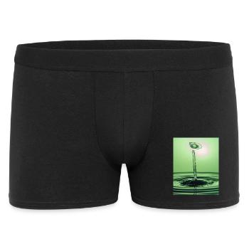 Abstrait liquide vert - Boxer Homme - noir - Devant