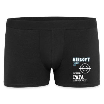 Airsoft Bester Papa Vater Airsoftspiel Geburtstag - Männer Boxer Shorts - Schwarz - Vorne