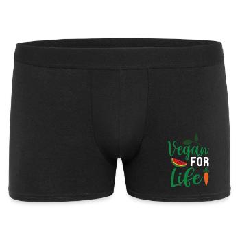 Végétalien pour la vie - Boxer Homme - noir - Devant