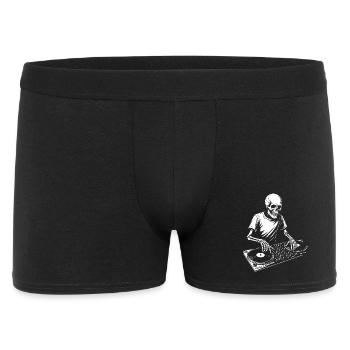 Skeleton DJ on Turntables - Men's Boxer Shorts - black - Front