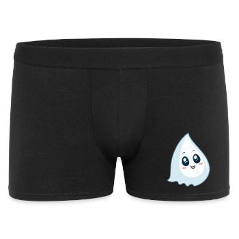 Drop kawaii blaues Lächeln - Männer Boxer Shorts - Schwarz - Vorne