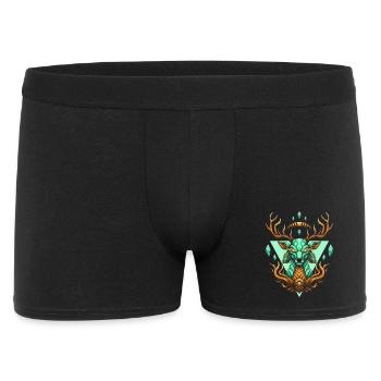 Fairy geometric turquoise deer - Men's Boxer Shorts - black - Front
