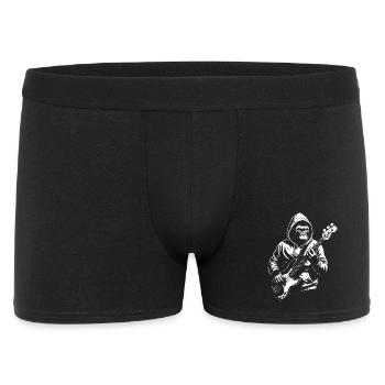 Silhouette de bassiste singe à capuche - Boxer Homme - noir - Devant