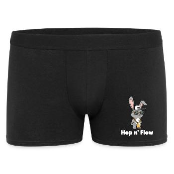 Hop n' Flow bunny with chain - Men's Boxer Shorts - black - Front