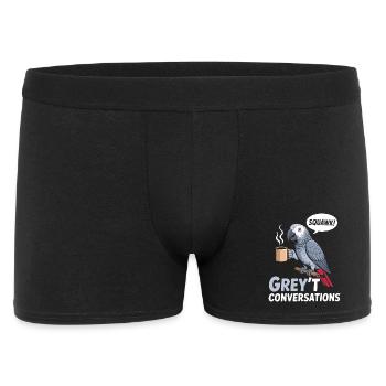African Grey Parrot Bird Humor - Men's Boxer Shorts - black - Front