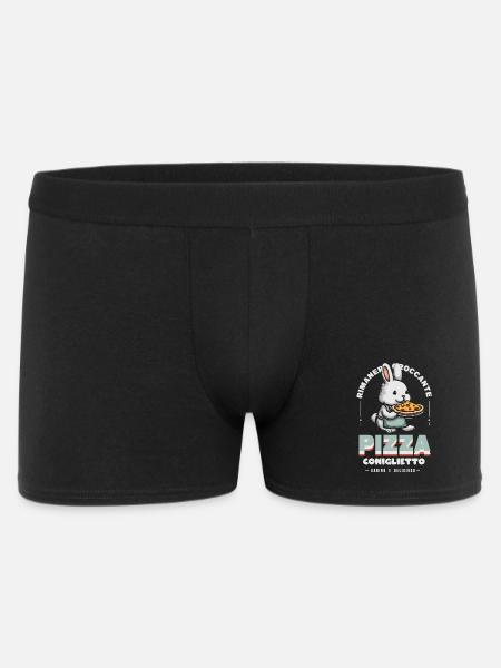 Pizza lapin - Boxer Homme - noir