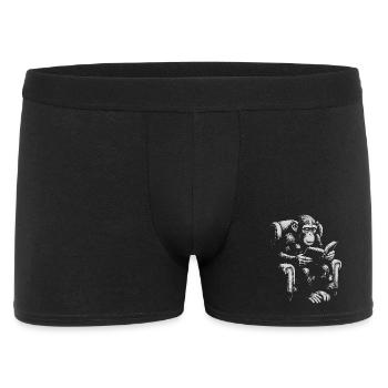 Ape Reading dans le fauteuil - Boxer Homme - noir - Devant