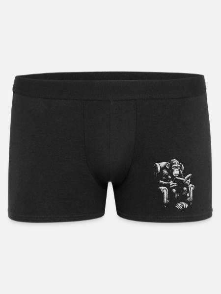 Affenlesen im Sessel - Männer Boxer Shorts - Schwarz