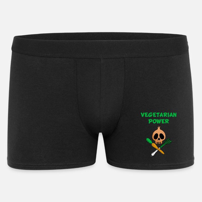 Die Kraft der Vegetarier - Männer Boxer Shorts - Schwarz