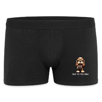 Parle au Paw Cocker Spaniel Cocker spaniel hund - Boxer Homme - noir - Devant