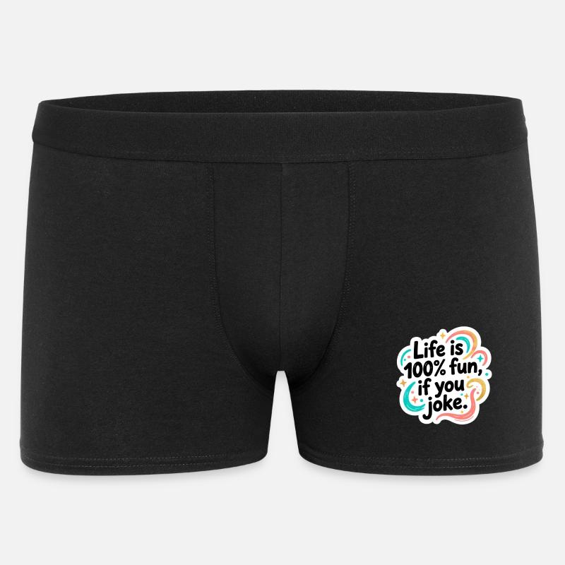 Life Is Fun - Männer Boxer Shorts - Schwarz