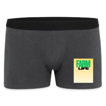 Farm Life Bold Typography - Men's Boxer Shorts - charcoal grey - Front