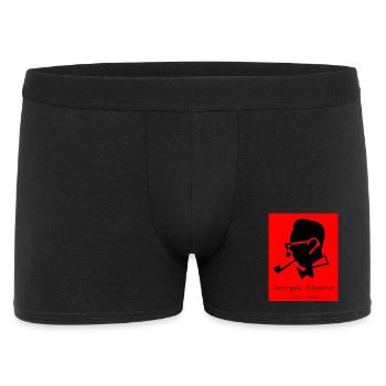 Profile portrait Georges Simenon - Men's Boxer Shorts - black - Front