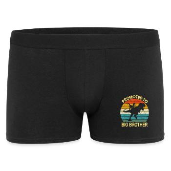 Befördert zum großen Bruder Dinosaurier - Männer Boxer Shorts - Schwarz - Vorne