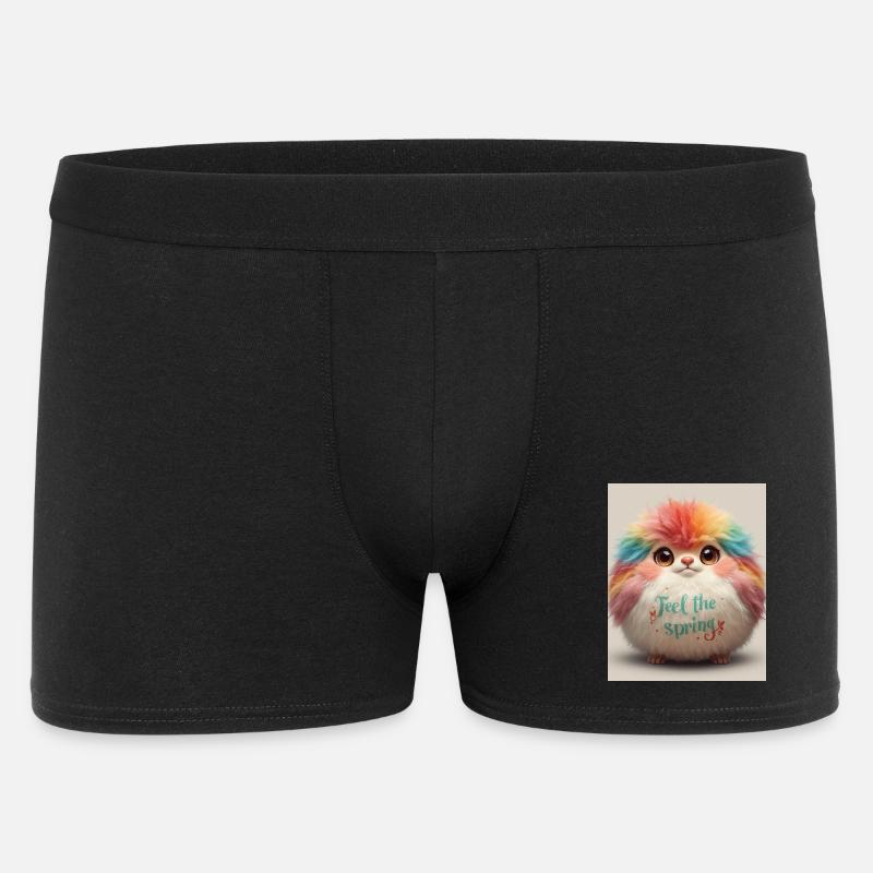 Feel the Spring Plush Critter - Men's Boxer Shorts - black