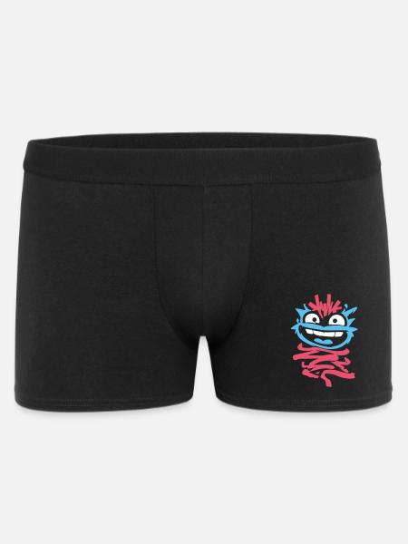Little Monsters: Punk Monkey with Wink - Men's Boxer Shorts - black