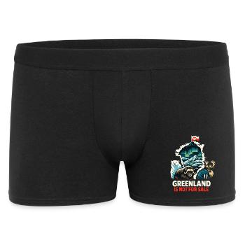 Greenland Flag Animals Polar Bear Gift - Men's Boxer Shorts - black - Front