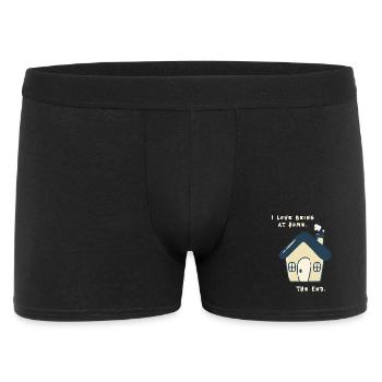J’adore être à la maison – Drôle de proverbe antisocial - Boxer Homme - noir - Devant