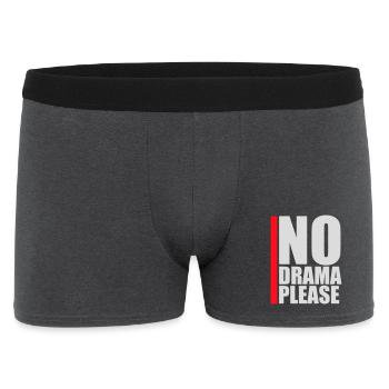 No Drama Please Ruhe Entspannung Relax Chill Spaß - Männer Boxer Shorts - Anthrazit - Vorne