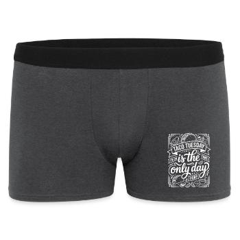 Taco Tuesday – Der einzige Tag - Männer Boxer Shorts - Anthrazit - Vorne