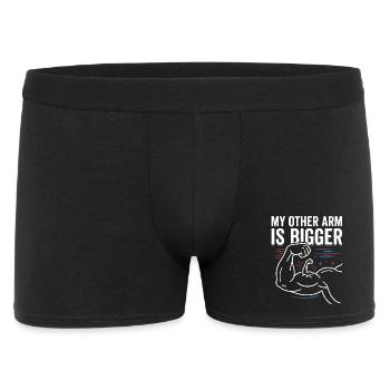 Anderer Arm Größer Meme - Männer Boxer Shorts - Schwarz - Vorne
