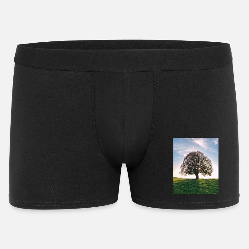 Sun tree on the hill - Men's Boxer Shorts - black