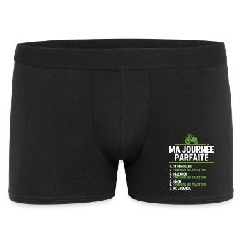 Ma journée parfaite conduire un tracteur - Boxer Homme - noir - Devant
