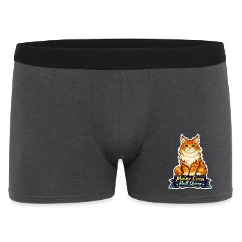 Maine Coon Fluff Queen Katze Design - Männer Boxer Shorts - Anthrazit - Vorne