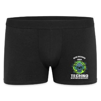 My neighbors listen to techno - Men's Boxer Shorts - black - Front