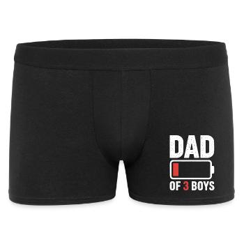 Dad of 3 Boys Pride - Men's Boxer Shorts - black - Front