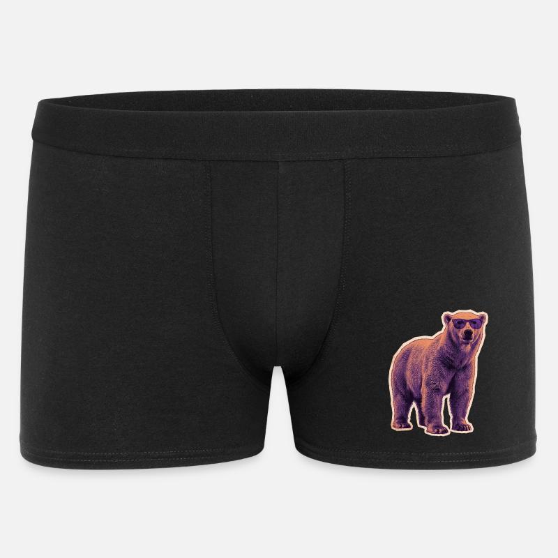 Sommer Eisbär Sonnenbrille - Männer Boxer Shorts - Schwarz