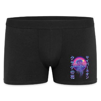 Retro Jellyfish Vaporwave Synthwave - Men's Boxer Shorts - black - Front
