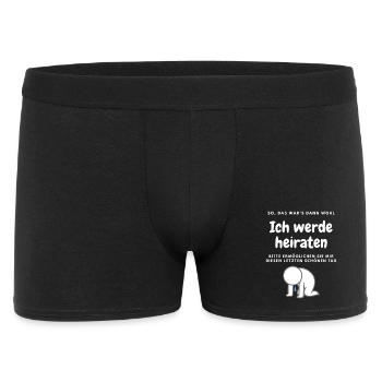 Junggesellenabschied - letzter schöner Tag - Männer Boxer Shorts - Schwarz - Vorne