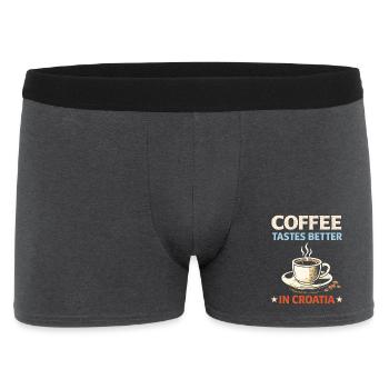 Le café a meilleur goût en Croatie - Boxer Homme - charbon - Devant