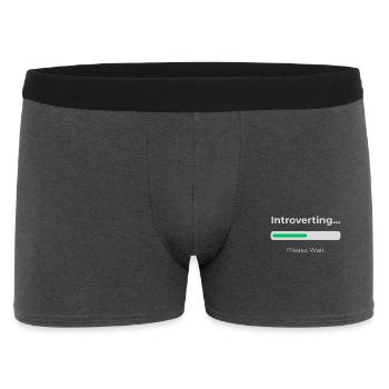 Introvert Loading - Men's Boxer Shorts - charcoal grey - Front