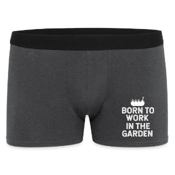 Né pour travailler dans le jardin - Boxer Homme - charbon - Devant