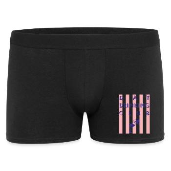 Day Drinking Club Streifen-Print - Männer Boxer Shorts - Schwarz - Vorne