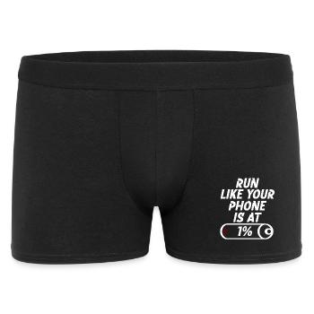 Faites comme si votre téléphone était à 1 % - Boxer Homme - noir - Devant