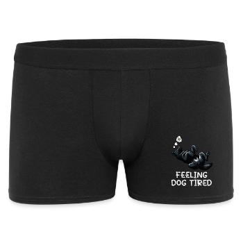 Propriétaire de berger noir fatigué par le chien - Boxer Homme - noir - Devant
