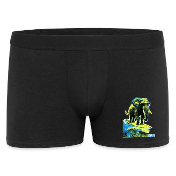 Elephant Surfer - Men's Boxer Shorts - black - Front