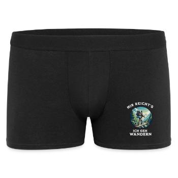  Wandern Ich Geh Wandern  - Männer Boxer Shorts - Schwarz - Vorne