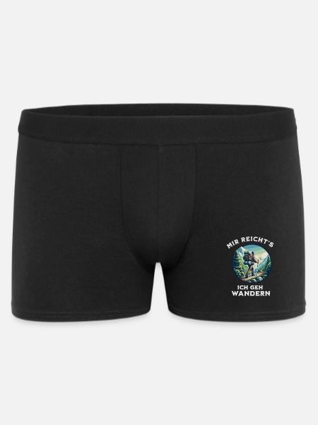 Wandern Ich Geh Wandern - Männer Boxer Shorts - Schwarz
