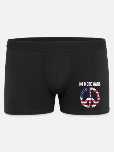 Peace USA Flag Against War - Men's Boxer Shorts - black
