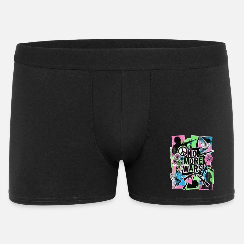 Peace: Never again war - Men's Boxer Shorts - black