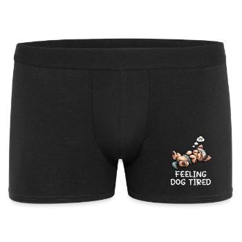 Feeling Dog Tired Yorkshire Terrier Yorkie Yorkies - Men's Boxer Shorts - black - Front